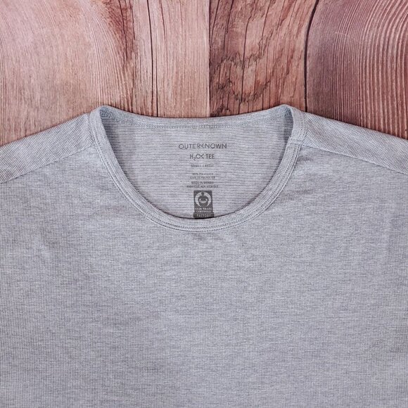 Outerknown Mens Size Small H2OK Tee Long Sleeve Shirt Gray UPF 30+ Performance - Picture 3 of 15